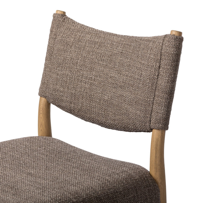 Jayla Upholstered Dining Chair, Saxon Mink, Natural Oak