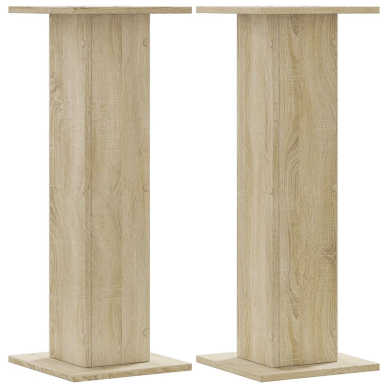  Speaker Stands Living Room Speaker Floor Stand 2 Pcs Engineered Wood
