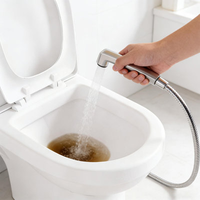 Elongated Handheld Bidet Sprayer for Toilet, Stainless Steel Personal Hygiene Sprayer with 59" Hose, Leak-Proof Cloth Diaper Sprayer & Pet Wash Kit