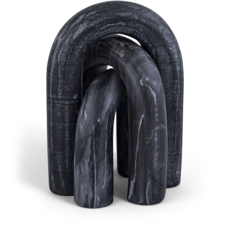 Arco Marble Decorative Object, Black