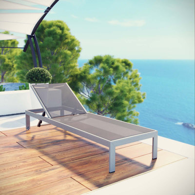 Chaise longue d'extérieur en filet Shore