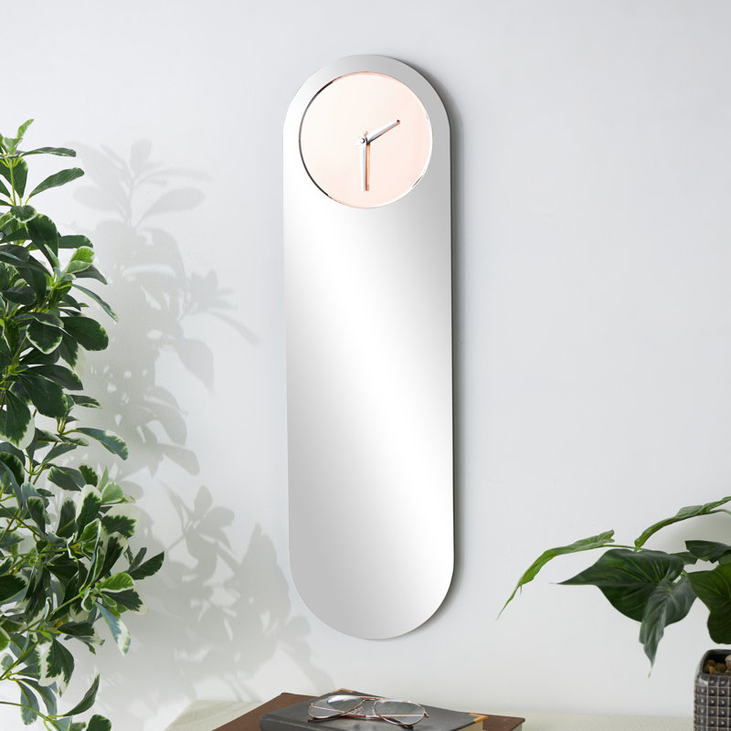 Horloge murale Cole, Argent / rose