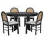 Ensemble de salle à manger 5 pièces, 1 table extensible avec une rallonge de 16 pouces-1428084632-1435783263