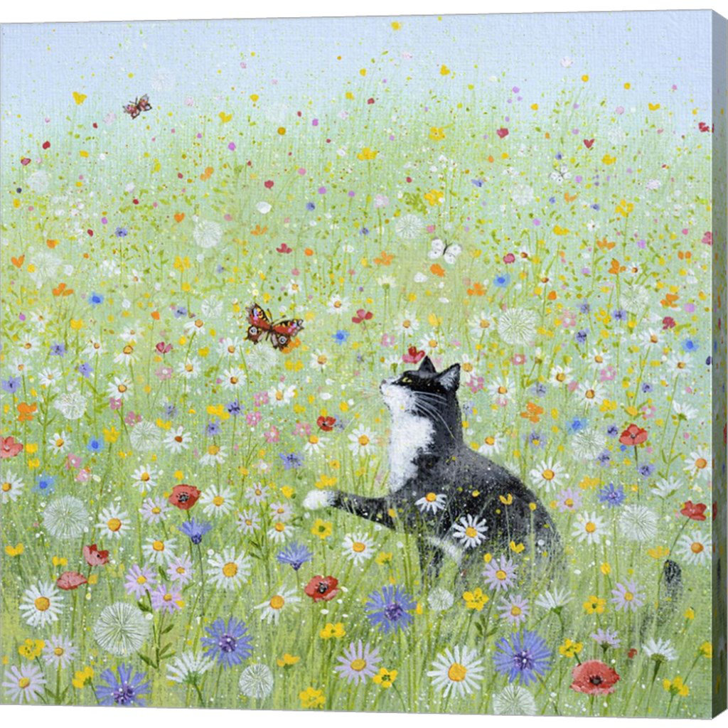 Red Barrel Studio® Cat In A Meadow On Canvas by Lucy Grossmith Painting |  Wayfair