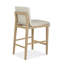 Cavallini Upholstered Stool with Solid Wood Frame