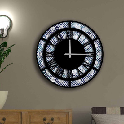 Stylish Decorative Wall Clock, 19.7 in Diameter, 100% MDF with 0.2 in Thickness | Requires 1 AA Battery (Not Included) | Perfect for Home Decor, Modern Aesthetic, and Timeless Elegance