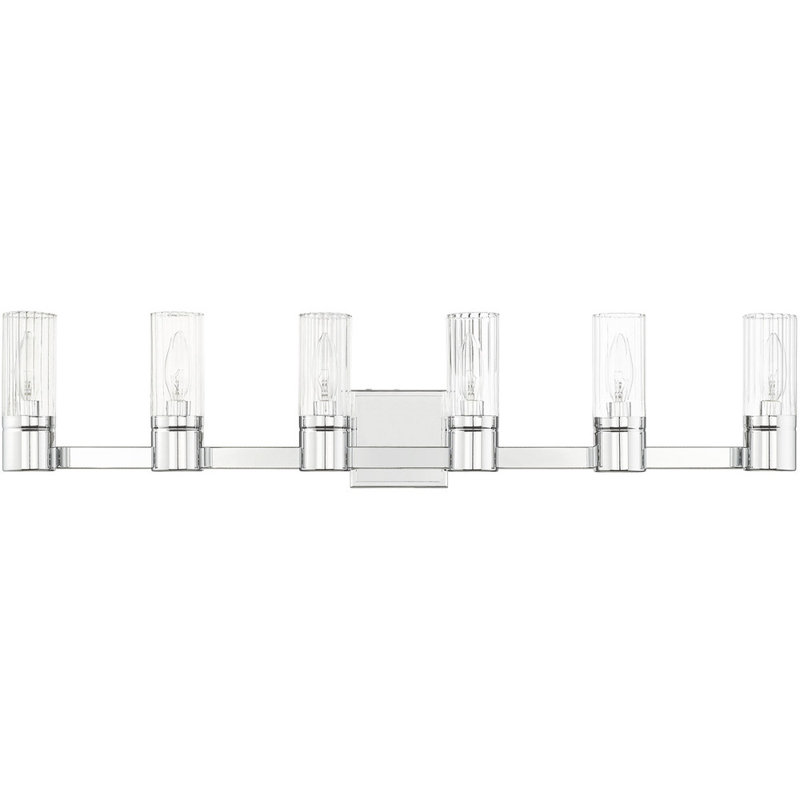 6 - Light Vanity Light, Polished Chrome