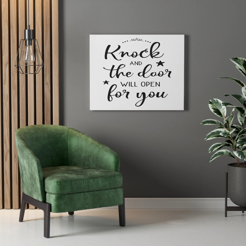 The Door Will Open - Wrapped Canvas Print, 28cm H x 36cm W