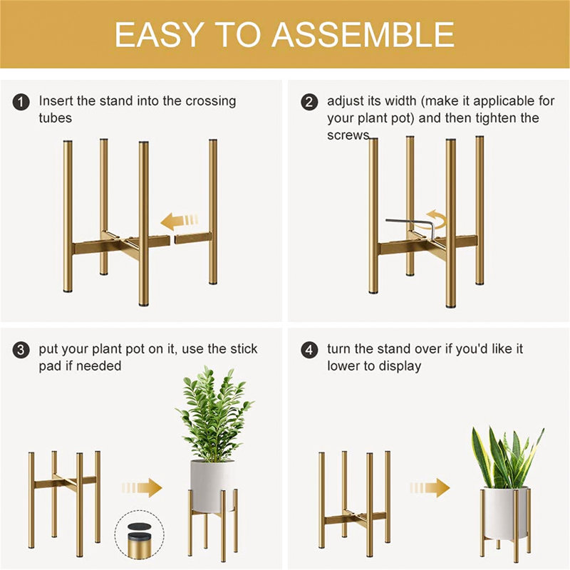 Donan Plant Stand, Gold