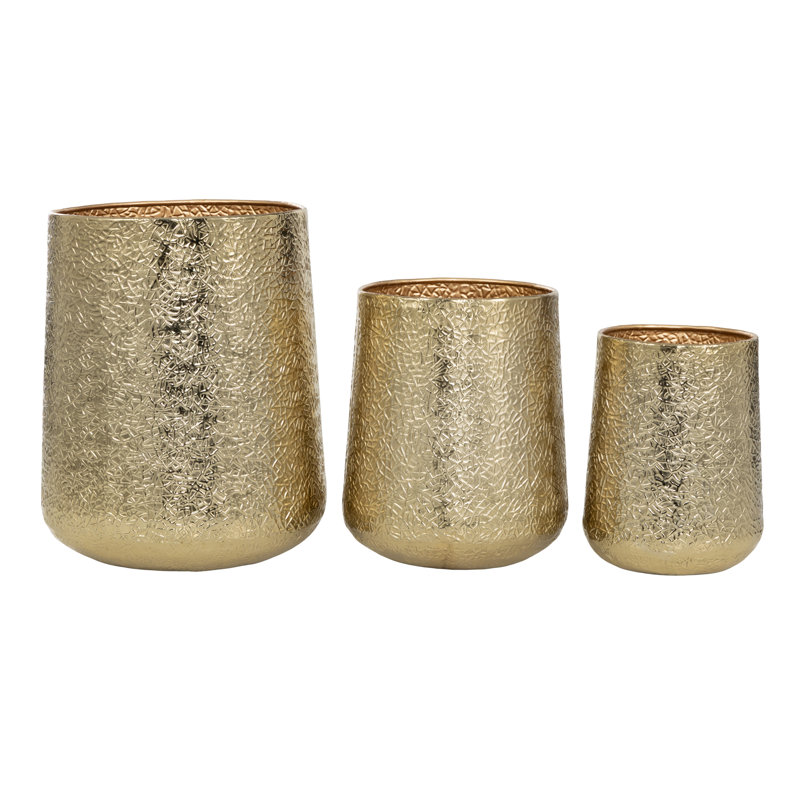 Skopelos Metal Pot Planter, Gold
