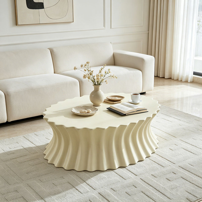35,04 pouces Table basse ovale Vintage