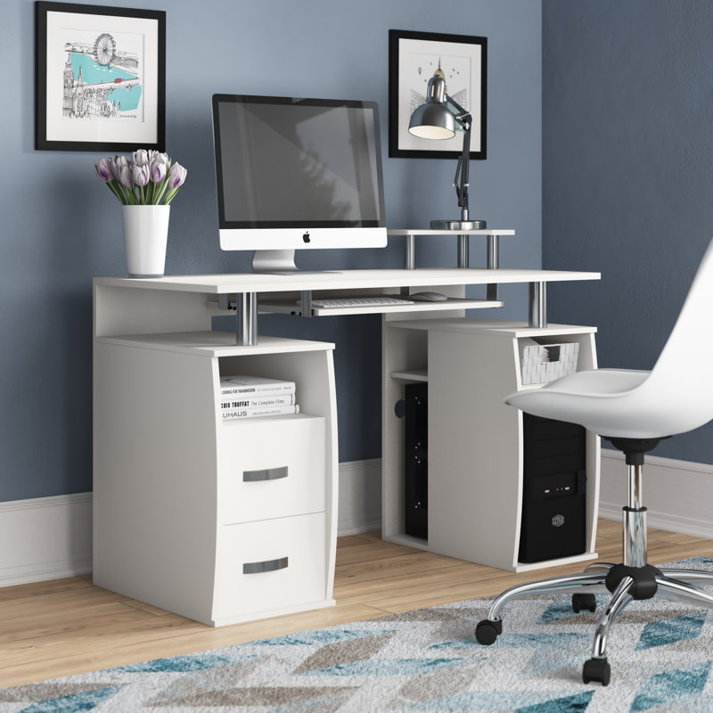 Muskoka Solid Wood Base Computer Desk, White
