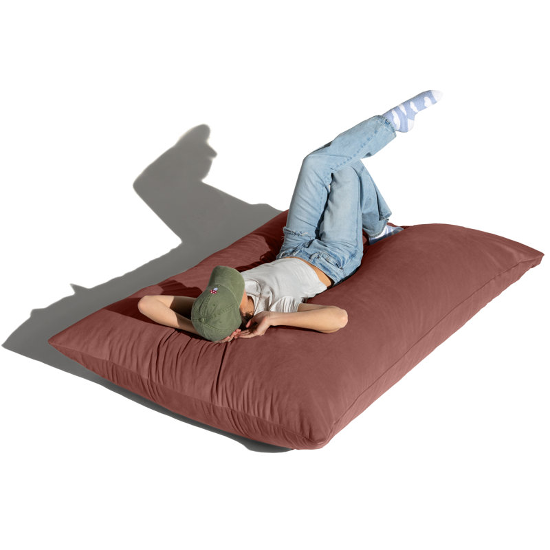 Méridienne avec coussin Wood, Velours rose
