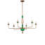 6 - Light Glass LED Chandelier