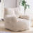 Soft Fluffy Corduroy Fabric Bean Bag Chair Filled With Memory Sponge-376814519