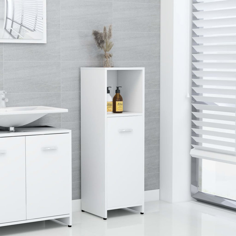 Meuble-lavabo pour salle de bain en bois d'ingénierie, Blanc