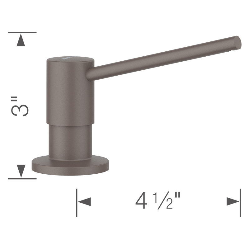 Torre Soap Dispenser - Volcano Gray, Volcano Gray