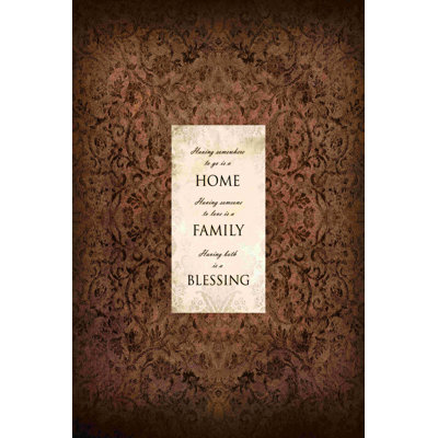 «Beige Brown Family 2», art textuel sur toile tendue