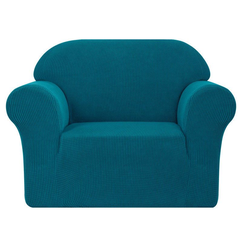 Housse pour fauteuil à coussins carrés / rectangulaires Zoie, Mélange de polyester bleu