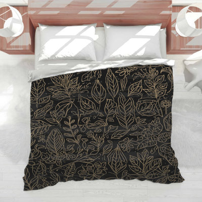 Gold Leaf Botanical Comforter