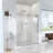 56"-60"W*72" H Frameless Single Sliding Shower Door – 5/16" (8Mm) Clear Tempered Glass, Bypass Design With Brushed Nickel Finish-123210276