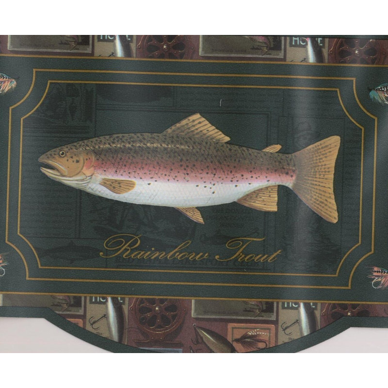 Bordure de papier peint abstraite 15 pi x 6,2 po Dunkirk Fish Named Kids