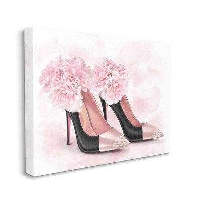 «Fashion Heels Pink Flower Glam Design» par Ziwei Li - impression d'art graphique