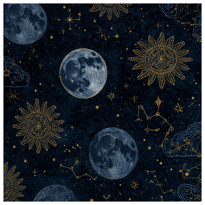 Moon Sun Constellations Comforter, Twin