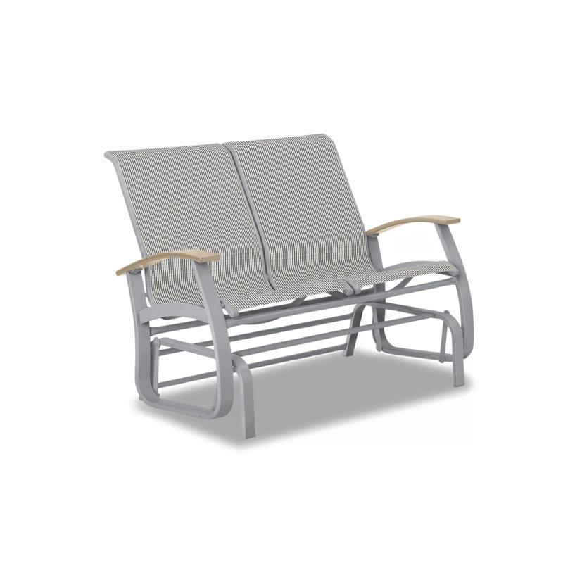 Belle Isle Outdoor Glider, Skip, Desert P60, Gloss White