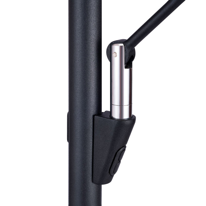Lampe torchère à DEL noire Zienna