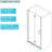 36 - Inch Wide Fold Shower Door In Matte Black, 72 High, Bi With Tempered Glass, Water Screen , Stainless Steel Frame And Hinges, Reversible Left/right Opening, 180° Rotate Angle, Adjustable For