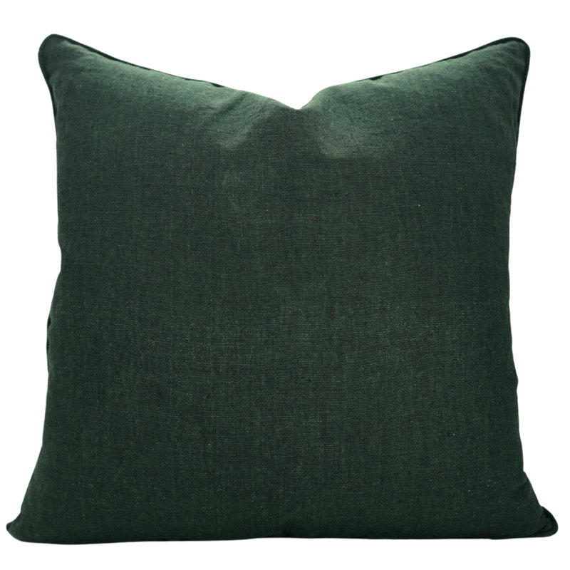 Fabdivine Decorative Solid Throw Pillow Cover – Cozy & Chic, Dark Green, 20"H x 12"W