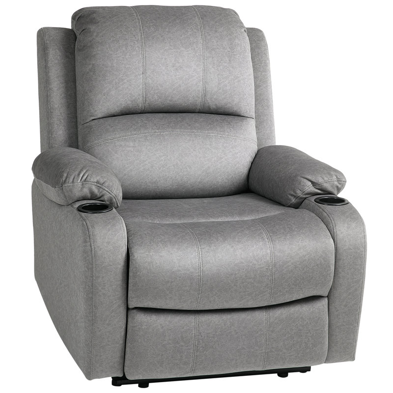 Sossio 87cm Wide Standard Recliner, Grey
