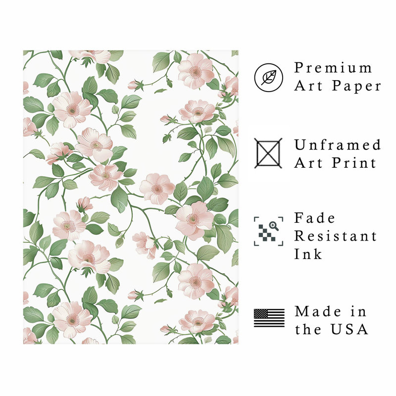 «Floral Shaby Chic Flower Dreams VII Shabby Chic», impression sans cadre, H 36 po x l 24 po