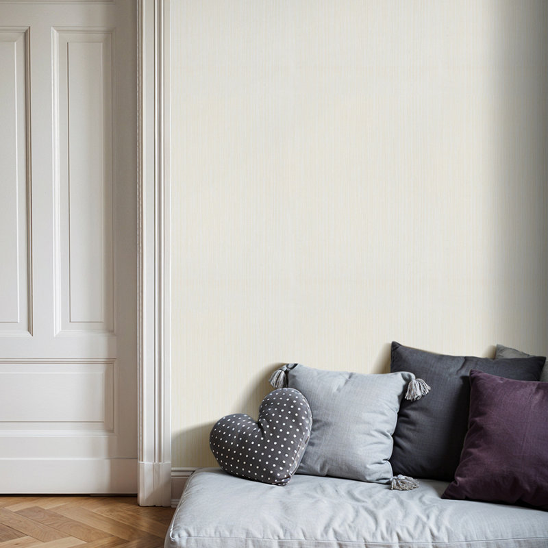 Non-Pasted Non-Woven 3D Embossed Wallpaper Roll, Ivory