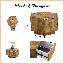 Table basse hexagonale avec tiroir