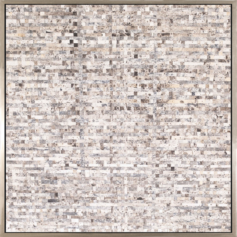 Woven Leather Painting, 48" H x 48" W