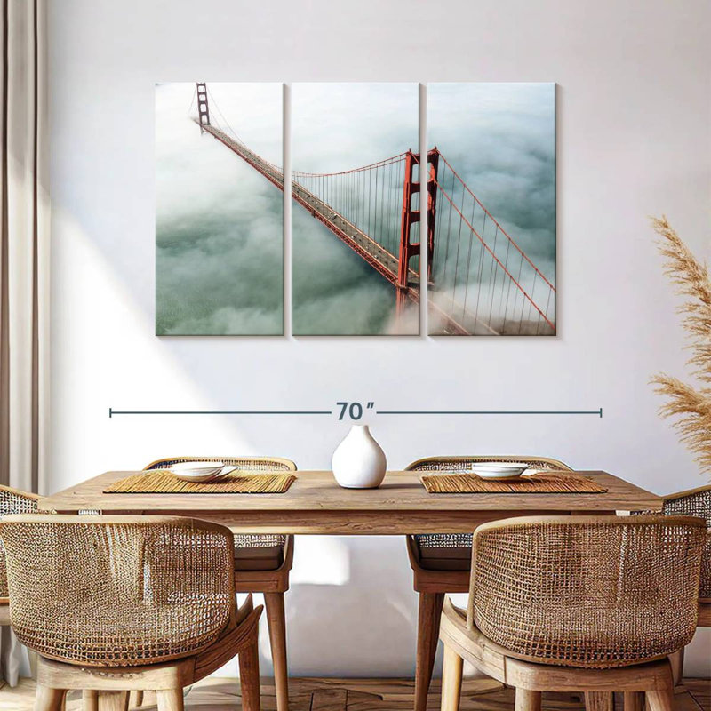 Lilie Fog In Golden Gate Bridge, 36" H x 57" W