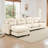 Modular Sectional L Shaped Couch With Ottoman,Soft Chenille Fabric,Ergonomic Design,Tufted Cushion Backrest Design