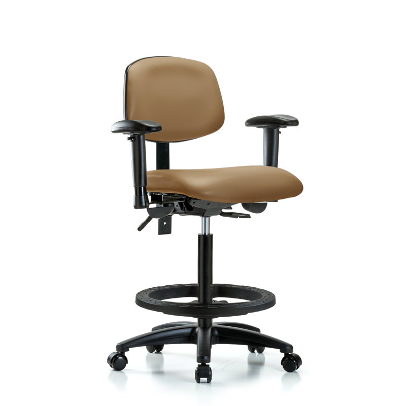 Chaise de dessinateur Astrid, Roulettes, Inclus, Taupe