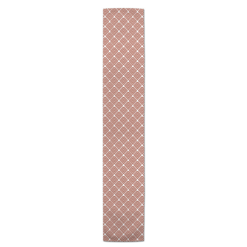 Chemin de table Doster, 72 po x 16 po, Rouille, Géomestrique 7