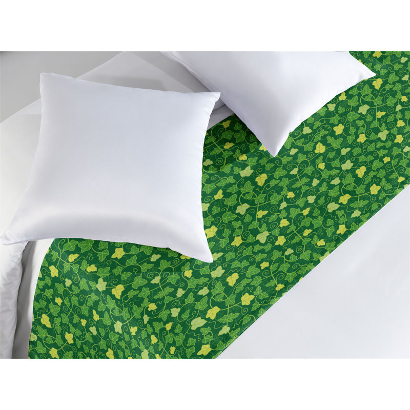 Dessin de chemin de lit Ambesonne abstrait vert lierre vert vert avocat, Très grand