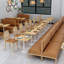 Ensemble de deux bancs inclinables en similicuir restaurant