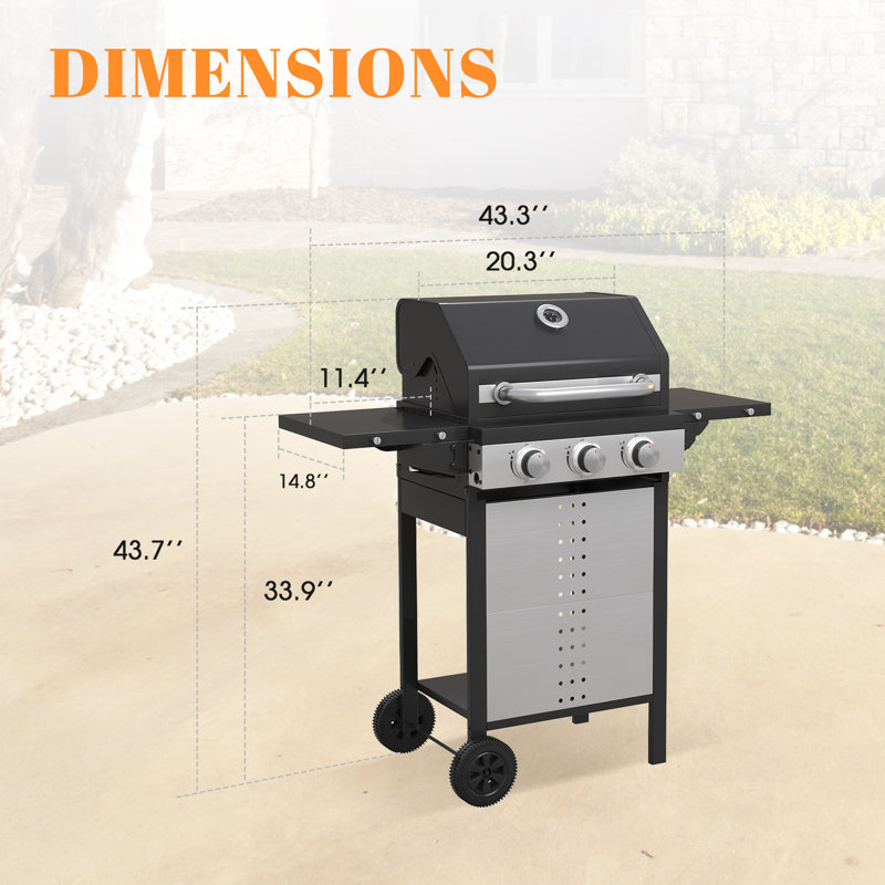 Barbecue au propane en acier inoxydable