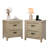 21.3'' W 2-Drawer Nightstand With Charging Station Boho End Table
