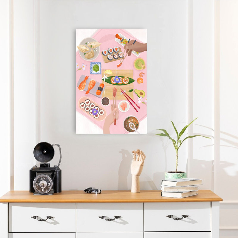 Affiche murale contemporaine « Brunch Sushi », H 24 po x l 16 po