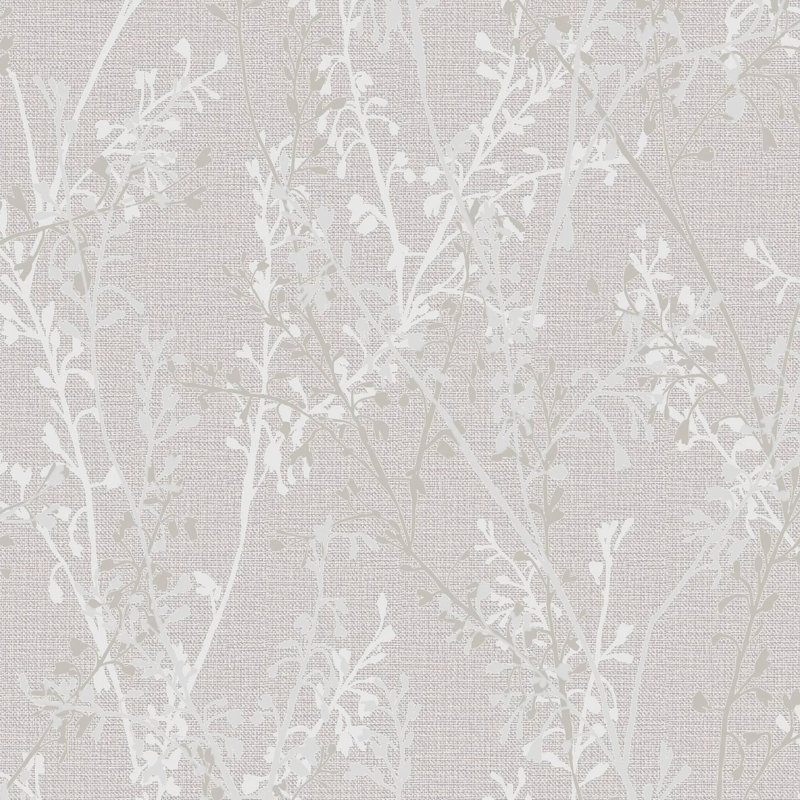 Boutique Breeze Sprig Floral Wallpaper, Grey