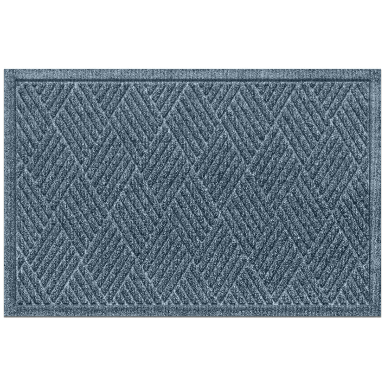 WaterHog Diamonds Non-Slip Doormat, Bluestone, Rectangle 2' x 3'