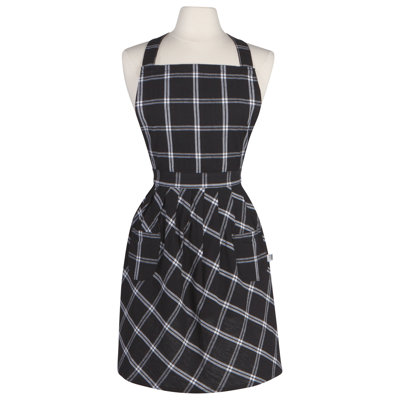 Checkered Cotton Bib Apron