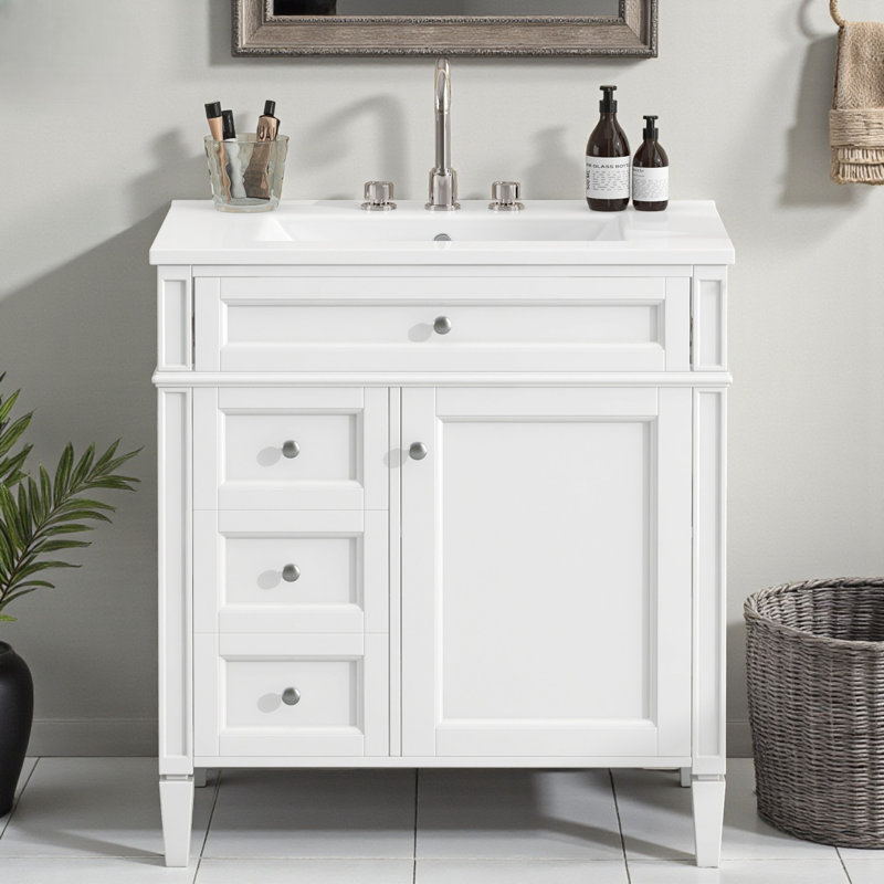 Ensemble de meuble-lavabo simple 30 po, Blanc